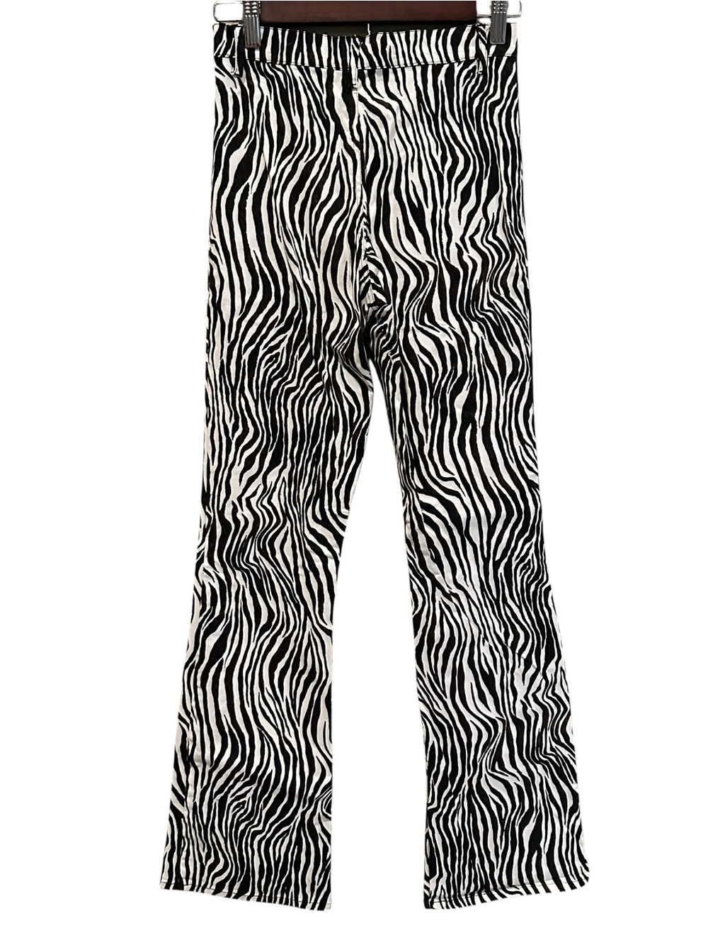 MOTEL Rocks Zoven Trouser Dark Brown and Cream Straight Leg Pants Size X Small - Picture 4 of 9